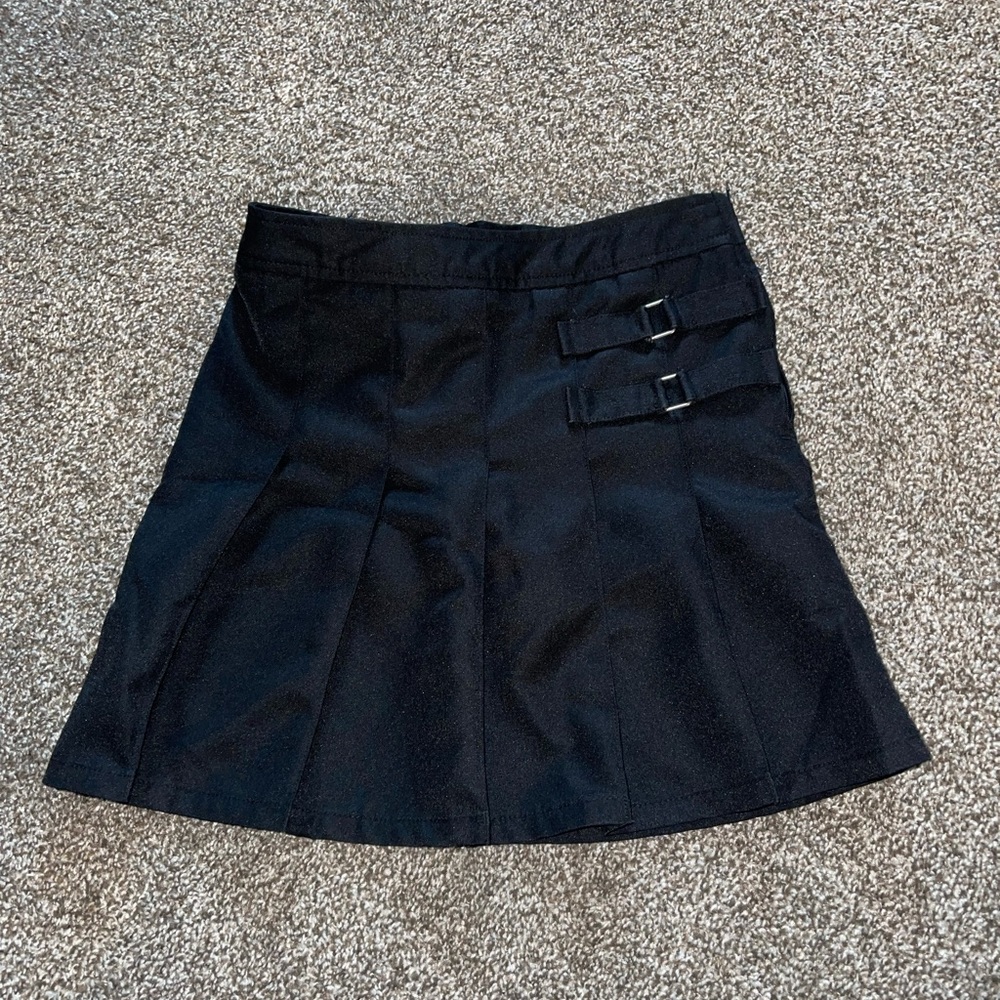 Girls black school uniform skirt